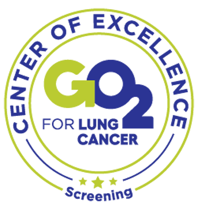 Go2 center of excellence logo for lung cancer screening.