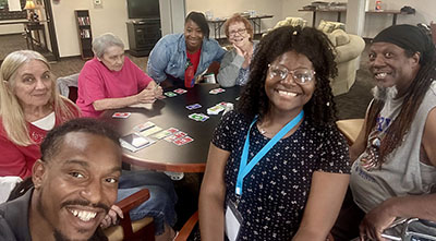 Villa wellness party with Mental Health Matters ambassadors.